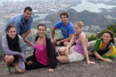 Hélène, Seb, Afeida, Axel, Noemie et moi.. et la vue sur Barra derrière..