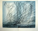 Hans Hartung - Elégie des Alizés - Eau forte et aquatinte tirage à 160 exemplaires - 1978 - 56 x 40 cm 
