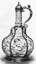 Buire de porcelaine blanche et bleue. Époque Wan-li.