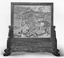 Plaque d'émail cloisonné montée en écran.