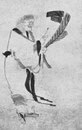 Indara. Han-shan et Shih-tê, détail. Chine, 13e s. Sur papier. 