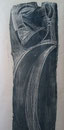 Figur, Holzschnitt (Ausschnitt), 50x250cm, 1997