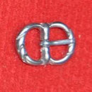 Boucle en 8 ronde. etain. largeur ceinture 1.5 cm prix: 3.20 €