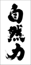 書道家の筆文字：自然力