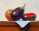 „Gemüseernte“, Öl auf Malplatte, 18 x 24 cm, 2022