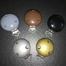 Clips uni (grau, braun, schwarz, silber, gold)