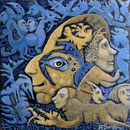 DANA Huile sur toile 20x20 cm