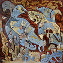 KERBEROS Huile sur toile 60 x60 cm