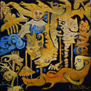 KAFF Huile sur toile 20x20 cm