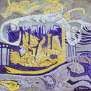 CHARON Huile sur toile 30x30 cm