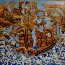 KIVIUCK Huile sur toile 30x30 cm