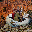 ORISH Huile sur toile 30x30 cm