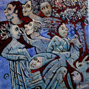 JUZA Huile sur toile 20 x20 cm