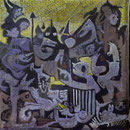 KRAZ Huile sur toile 20x20 cm