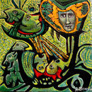 TALITHA Huile sur toile 20x20 cm
