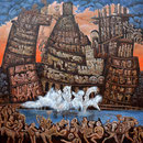 STYX Huile sur toile 100x 100 cm