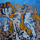 TEJIR Huile sur toile 20x20 cm