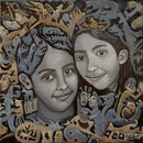 TAYGETA Huile sur toile 50 x50 cm