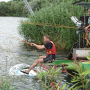 Erste Versuche auf dem Wakeboard - Sommerpausentreff der JU Dresden - 18.07.2009