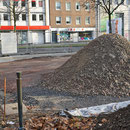 Der Posten während der Bautätigkeit zur Neugestaltung des Immanuel-Kant-Parks, Aufnahme-Datum: 08.09.2019