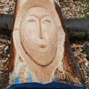 Detail, ausgemeißeltes Gesicht, HK. 15.03.2017 