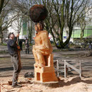 Abflämmen der Skulptur HK., 16.03.2017