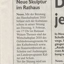 Neue Skulptur im Rathaus - Neusser Stadt-Anzeiger - 3.2.2010