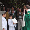 Photo Emilie Nisolle - Bénédiction de la statue de Saint Damien