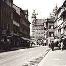Spitalstraße mit Blick auf das Rathaus