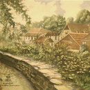 Gemälde Alte Stadtmauer (Unterer Wall) von Johanna Best 1951 - Danke an Klaus Best