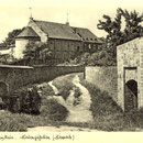 Am Höpperle - Ansicht der "Hirtengasse" zwischen 2 Mauern, dahinter der Saalbau - Danke an Andreas Hedler