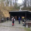 Eintreffen der Sportler an der Grillhütte Belgenbach 