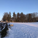 Schloss Friesenrath im Sonnenuntergang
