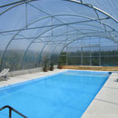 Folientunnel als Schwimmbadüberdachung