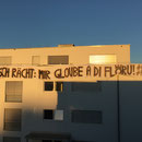 Transparent von den Flöru Supporters