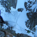 Fun ice climbing in the gully (Kolový Štít )