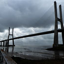Vasco da Gama Brücke, über den Tejo. 17 km, längste Brücke Europas