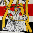 "Choreografie der Revolution 7", Mixed Media auf Schichtholz, 38 cm x 38 cm, 2012