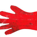 hand - druck auf papier - 30 cm x 40 cm 