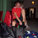 Die ersten Vorbereitungen für den Halbmarathon ...