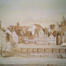 Wandmalerei mit Stadtansicht von Eschwege Teil 1