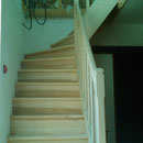 Escalier frêne quart tournant