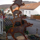 Bremer Stadtmusikanten. Stahlblech-Brennschnitt