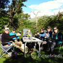 Reisende unter sich am Lago Rocca