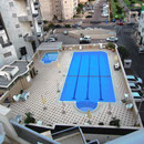 Swimming pool view in winter