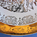 Vintage Hoover Boulder Dam souvenir plate with gold rim
