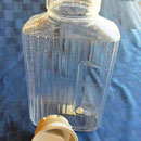 Vintage French clear glass pitcher refrigerator bottle 