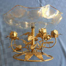Antique Italian tole glass bowl