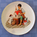 Collectible Norman Rockwell plate "Dollhouse For Sis"  