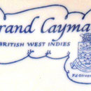 Very rare and collectible Grand Cayman porcelain plate